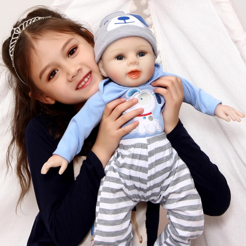 ZIYIUI Reborn Baby Doll 22 Inch Soft Silicone Reborn Doll Handmade Realistic Eyes Open Reborn Doll Real Life Looking New