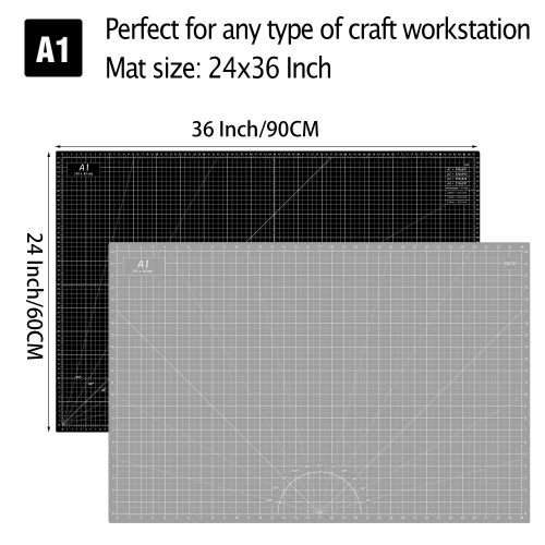 Headley Tools – Tapis de coupe auto-réparateur épais « 24 x 36 po », grande planche à découper A1 double face à 5 couches pour Fabr