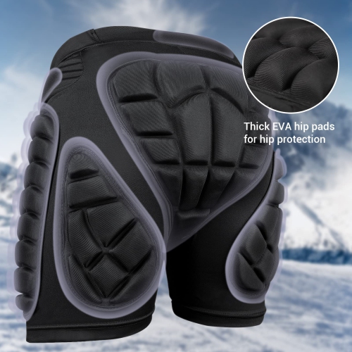 Cienfy 3D Hip Protection EVA Butt Pads Protective Padded Shorts Crash Pad Impact Gear for Skiing Skating Snowboarding Sk