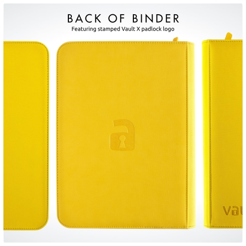 Vault X 9 Pocket Trading Card Zip Binder, 360 Cards, Premium Exo-Tec Album Material, 20 Side-Loading Pages, Folder for C