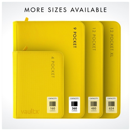 Vault X 9 Pocket Trading Card Zip Binder, 360 Cards, Premium Exo-Tec Album Material, 20 Side-Loading Pages, Folder for C