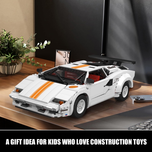 Mould King 10045 Sports Car Building Block Kits, MOC Speed Champion Racing Car Model Building Sets, Gift for Kids Age 8+