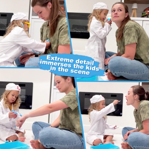 Doctor Kit Kids Toys for 2 3 4 Year Old Girl Boys, Dentist Kit Pretend Play Dress Up Game Medical Kit Costume Educationa