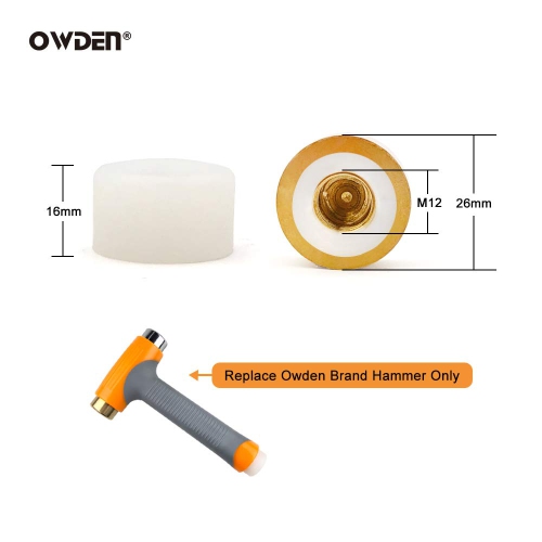 OWDEN Professional Jewelry metal stamps hammer with 2 replace hammer heads No-Rebound steel bench block set Jewelry stam