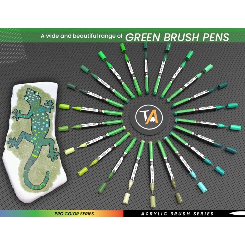 22 Flexible Brush Tip Acrylic Paint Pens Markers Set 1-7mm Line for Rock Painting, Brush Lettering, Glass, Mugs, Wood, M