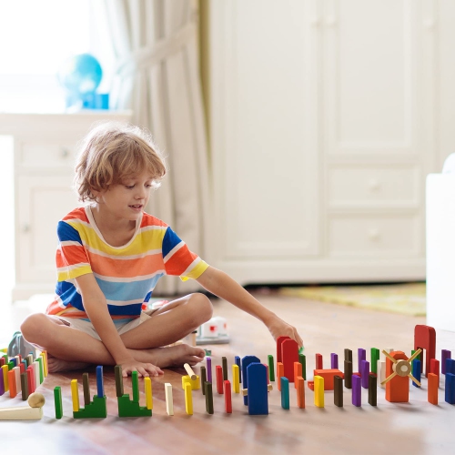 Calmado - Dominoes, 1000 pcs Dominoes Set, Games/Toy Made from Wood, Family Games Domino Grand Edition Set + Bag+ Instru