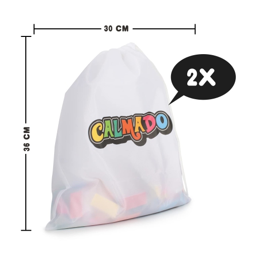 Calmado - Dominoes, 1000 pcs Dominoes Set, Games/Toy Made from Wood, Family Games Domino Grand Edition Set + Bag+ Instru