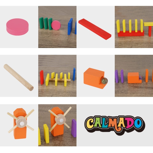 Calmado - Dominoes, 1000 pcs Dominoes Set, Games/Toy Made from Wood, Family Games Domino Grand Edition Set + Bag+ Instru