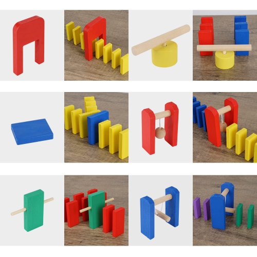 Calmado - Dominoes, 1000 pcs Dominoes Set, Games/Toy Made from Wood, Family Games Domino Grand Edition Set + Bag+ Instru