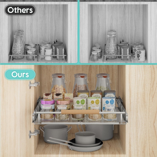 DPZM Expandable Pull Out Cabinet Organizer,Pull Out Drawers for Kitchen Cabinets,Slide Out Cabinet Organizer,Cabinet Org