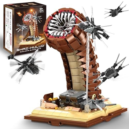 Sandworm Building Blocks Set for Boy 8-12, Comes with Suspended Ornithopter Building Blocks Toy, Creative Building Block