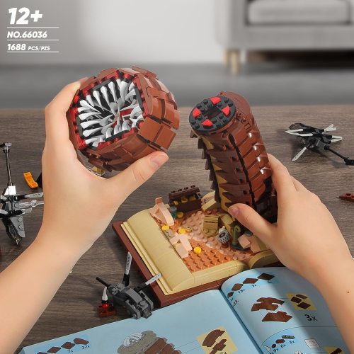 Sandworm Building Blocks Set for Boy 8-12, Comes with Suspended Ornithopter Building Blocks Toy, Creative Building Block