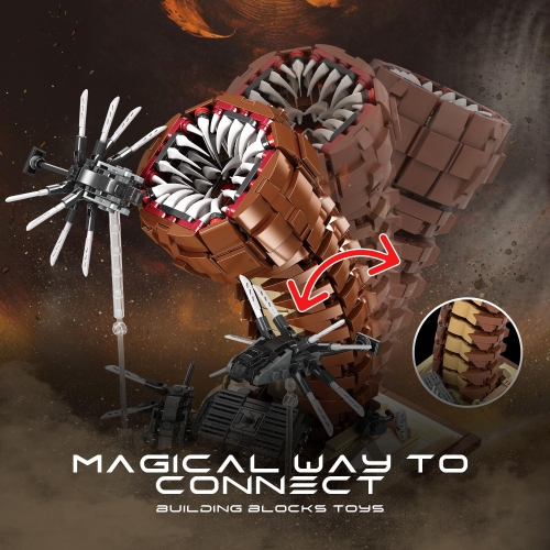 Sandworm Building Blocks Set for Boy 8-12, Comes with Suspended Ornithopter Building Blocks Toy, Creative Building Block