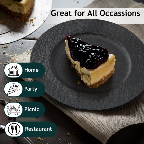 MIAMIO - 28&nbsp;cm, ensemble de 4 assiettes plates/assiettes en céramique, ensemble de vaisselle - Assiettes modernes, allant au four à micro-ondes