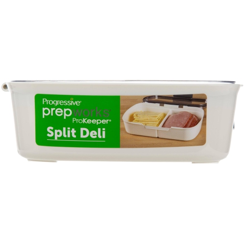 Prepworks Split Deli ProKeeper Air Tight Silicone Sealed Food Storage Container with Clear Dry Erase Compatible Lid, 11.