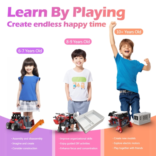 Jouets STIM Robot B d'Apitor pour garçon de 6 7 8 9 10 ans, camion monstre électrique 8 en 1 pour enfants de 6-8 8 à 10 ans, Edu