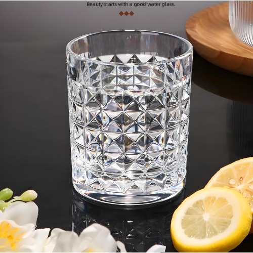 [Look Like Glass] 8 Oz Set of 6 Tritan Plastic Glasses Unbreakable Drinking Cups Dishwasher Safe BPA Free Shatterproof D