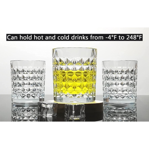 [Look Like Glass] 8 Oz Set of 6 Tritan Plastic Glasses Unbreakable Drinking Cups Dishwasher Safe BPA Free Shatterproof D