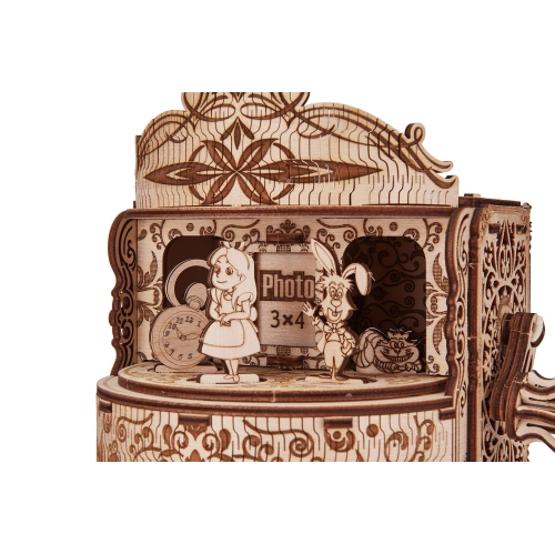 Wood Trick Fairy Theater Happy Birthday Wooden Music Box Kit - w/Fairy Characters - Hand Crank - 3D Wooden Puzzle for Ad