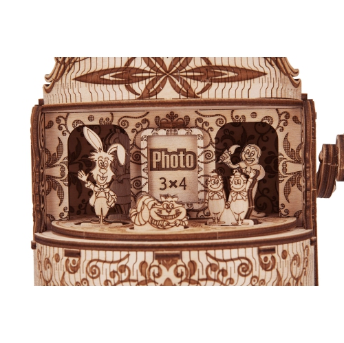 Wood Trick Fairy Theater Happy Birthday Wooden Music Box Kit - w/Fairy Characters - Hand Crank - 3D Wooden Puzzle for Ad