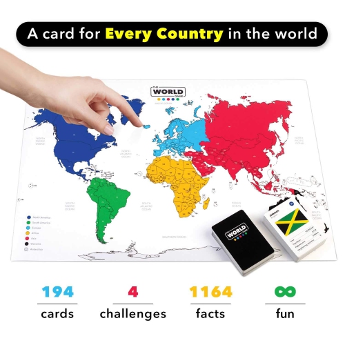 The World Game - Geography Card Game - Educational Board Game for Kids, Family & Adults - Cool Learning Gift Idea for Te