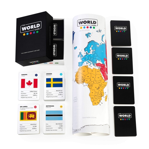 The World Game - Geography Card Game - Educational Board Game for Kids, Family & Adults - Cool Learning Gift Idea for Te