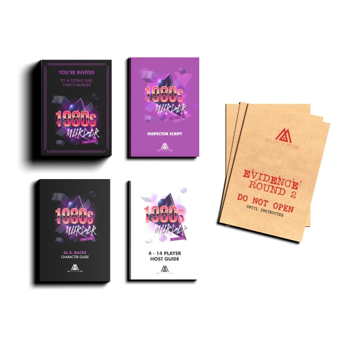 Replay-able 1980s Murder Mystery Dinner Party Game for Up to 20 Adults - Host Your Own Dinner Party Game Night - 1980s M