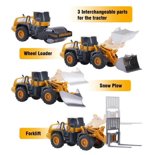 cute stone Construction Vehicles Truck Toy Playset, Kids Engineering Truck set, Crane, Excavator, Cement, Fuel Truck, Wh