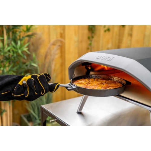 Ooni Cast Iron Skillet - Cast Iron Pan - Cast Iron Skillet with Removable Handle and Stainless Steel Trivet - Cast Iron