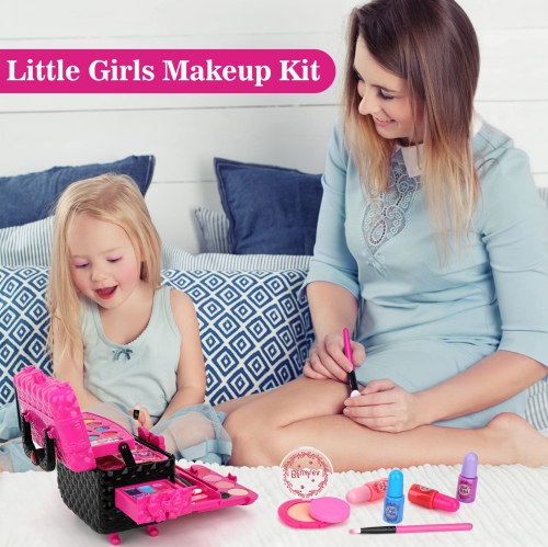 Kids Makeup Kit Girl Toys, 54PCS Teensymic Makeup Toys for Girls Washable Makeup Princess Make Up Girl Toys Age 4 5 6 7
