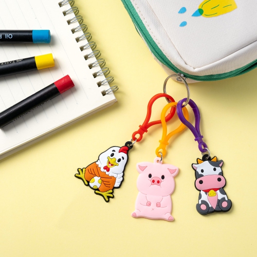 Farm Animals Birthday Party Favors Set 82 PCS Barnyard Animal Masks Sticker Keychains Straw Slap wristbands Rubber Pigs