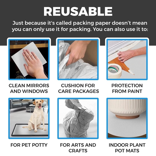 Packing Paper | 10lb, 140 Sheets | Large Size 24" x 36" | Newsprint Paper Sheets for Moving, Shipping, Packing, Wrapping