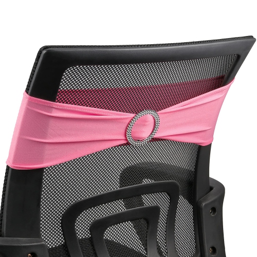 HAKZEON 200 PCS 2.5 Inches Round Silver Tone Acrylic Rhinestone Ribbon Buckle, Elegant Chair Sash Buckles, Chair Sash Ri