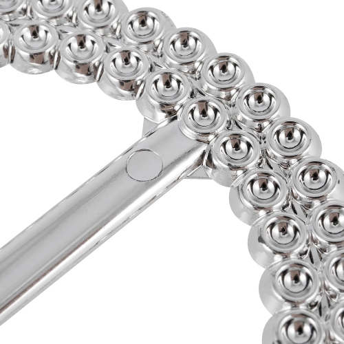 HAKZEON 200 PCS 2.5 Inches Round Silver Tone Acrylic Rhinestone Ribbon Buckle, Elegant Chair Sash Buckles, Chair Sash Ri