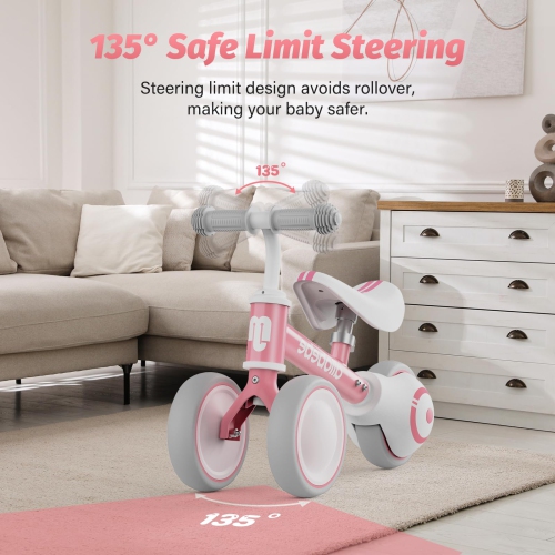 allobebe Baby Balance Bike, Cute Toddler Bikes 12-36 Months Gifts for 1 Year Old Girl Bike to Train Baby from Standing t