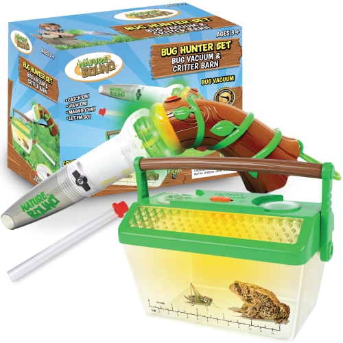 Nature Bound Bug Catcher Vacuum with Light Up Critter Habitat Case for Backyard Exploration - Complete Kit for Kids Incl