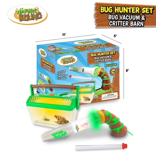 Nature Bound Bug Catcher Vacuum with Light Up Critter Habitat Case for Backyard Exploration - Complete Kit for Kids Incl