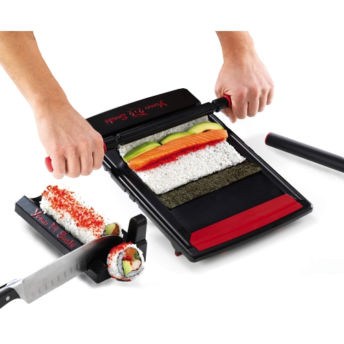 Sushi Making Kit by Yomo Sushi - Sushi in 4 easy steps - DIY sushi maker kit - Non stick sushi mat - Complete sushi set