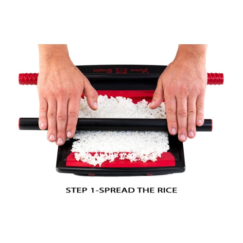 Sushi Making Kit by Yomo Sushi - Sushi in 4 easy steps - DIY sushi maker kit - Non stick sushi mat - Complete sushi set