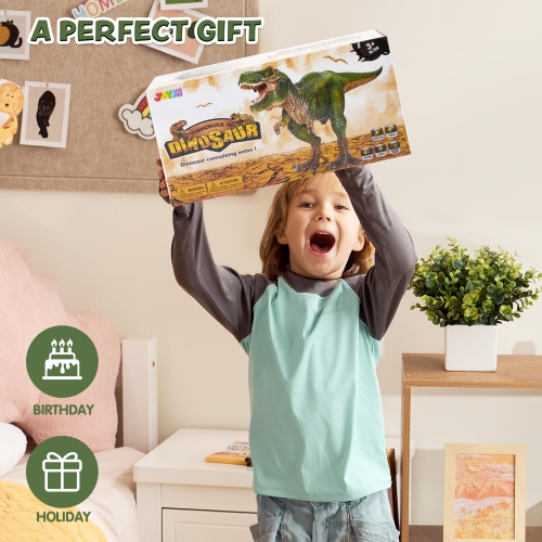 JOYIN Robot Dinosaur Toy for Kids Boys 3+ Big T rex Dinosaur Toy with Light and Realistic Roaring Sound, Walking & Danci