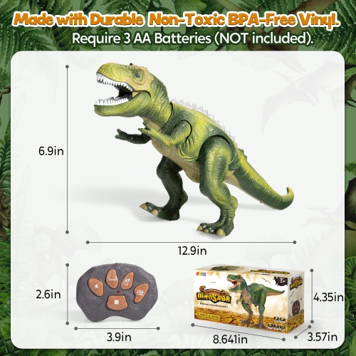 JOYIN Robot Dinosaur Toy for Kids Boys 3+ Big T rex Dinosaur Toy with Light and Realistic Roaring Sound, Walking & Danci
