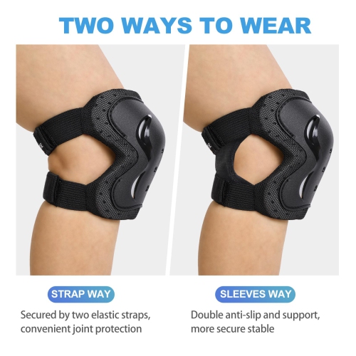 Knee Pads Elbow Pads with Wrist Guards Protective Gear Set for Kids Youth Adult Skateboard Sports Skateboarding Roller S