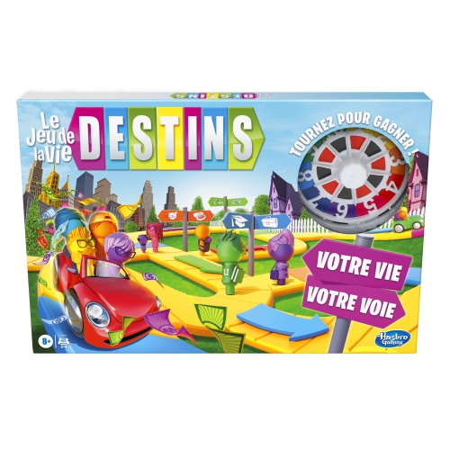 HASBRO  The Game Of Life Game, Family Board Game for 2-4 Players, Indoor Game for Kids Ages 8 And Up, Pegs Come In 6 Colo