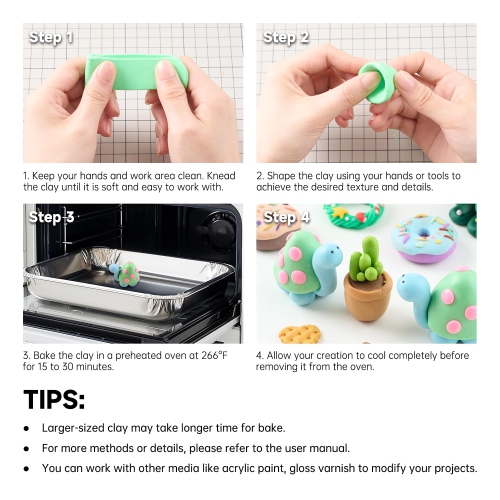 Shuttle Art Polymer Clay, 57 Colors Oven Bake Modeling Clay, Creative Clay Kit with 19 Clay Tools and 10 Kinds of Access