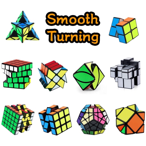 Speed Cube Set, Aitey Cube Bundle 2x2 3x3 4x4 5x5 Pyramid Megaminx Skew Mirror Ivy Windmill Sticker Magic Cube Collectio