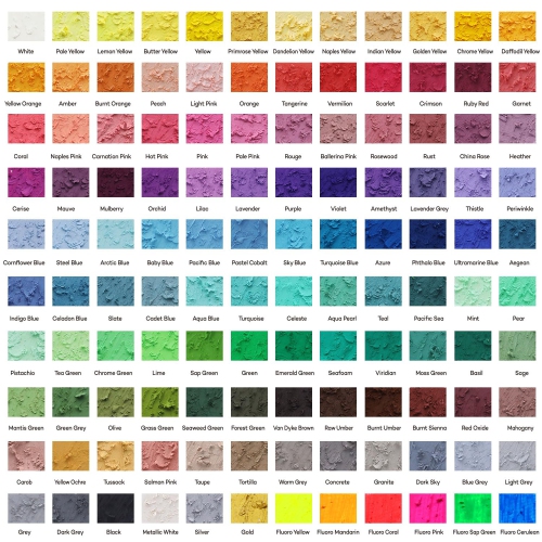 Huile Pastels Signature de Mont Marte, 120 pièces, 120 couleurs variées, ensemble pastel à l'huile vibrante, mélange et superposition parfaits