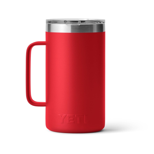 YETI Rambler 24 oz Mug, Vacuum Insulated, Stainless Steel with MagSlider Lid, Rescue Red