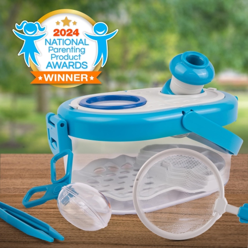 National Geographic Bug Catcher Kit for Kids - Insect Habitat with Magnified Viewer, Catcher, Tweezers & Learning Guide,