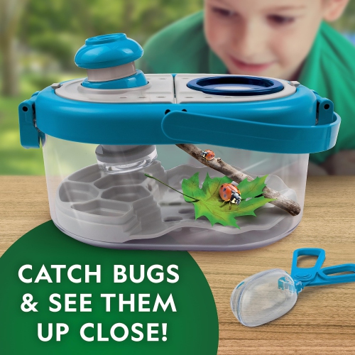 National Geographic Bug Catcher Kit for Kids - Insect Habitat with Magnified Viewer, Catcher, Tweezers & Learning Guide,