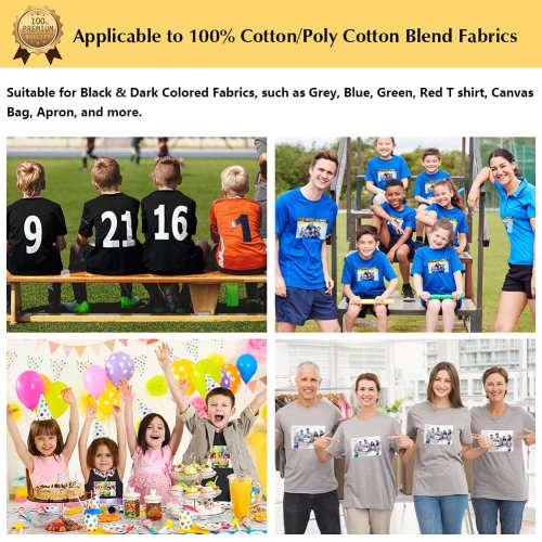 TransOurDream Iron on Heat Transfer Paper for Heat Press Printable HTV Heat Transfer Vinyl